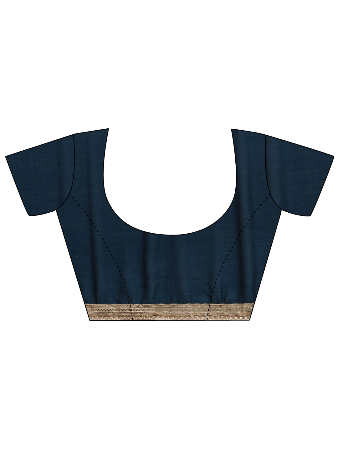 Blue Embellished Silk Blend Saree With Unstitched Blouse Piece