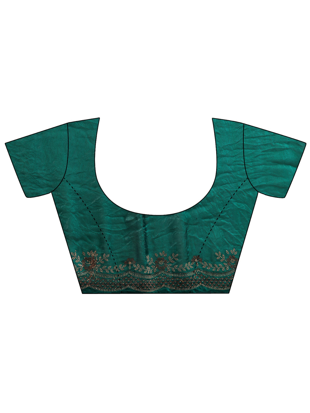 Blue Embellished Silk Blend Saree With Unstitched Blouse Piece