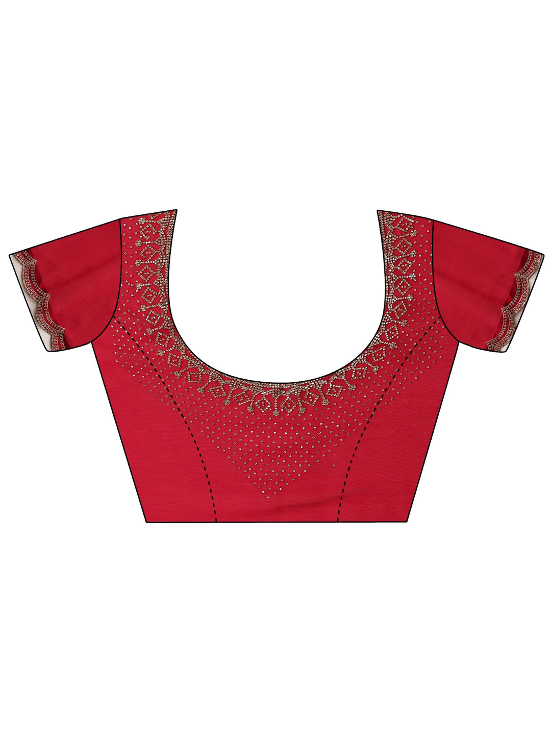 Pink Solid Silk Blend Saree With Unstitched Blouse Piece