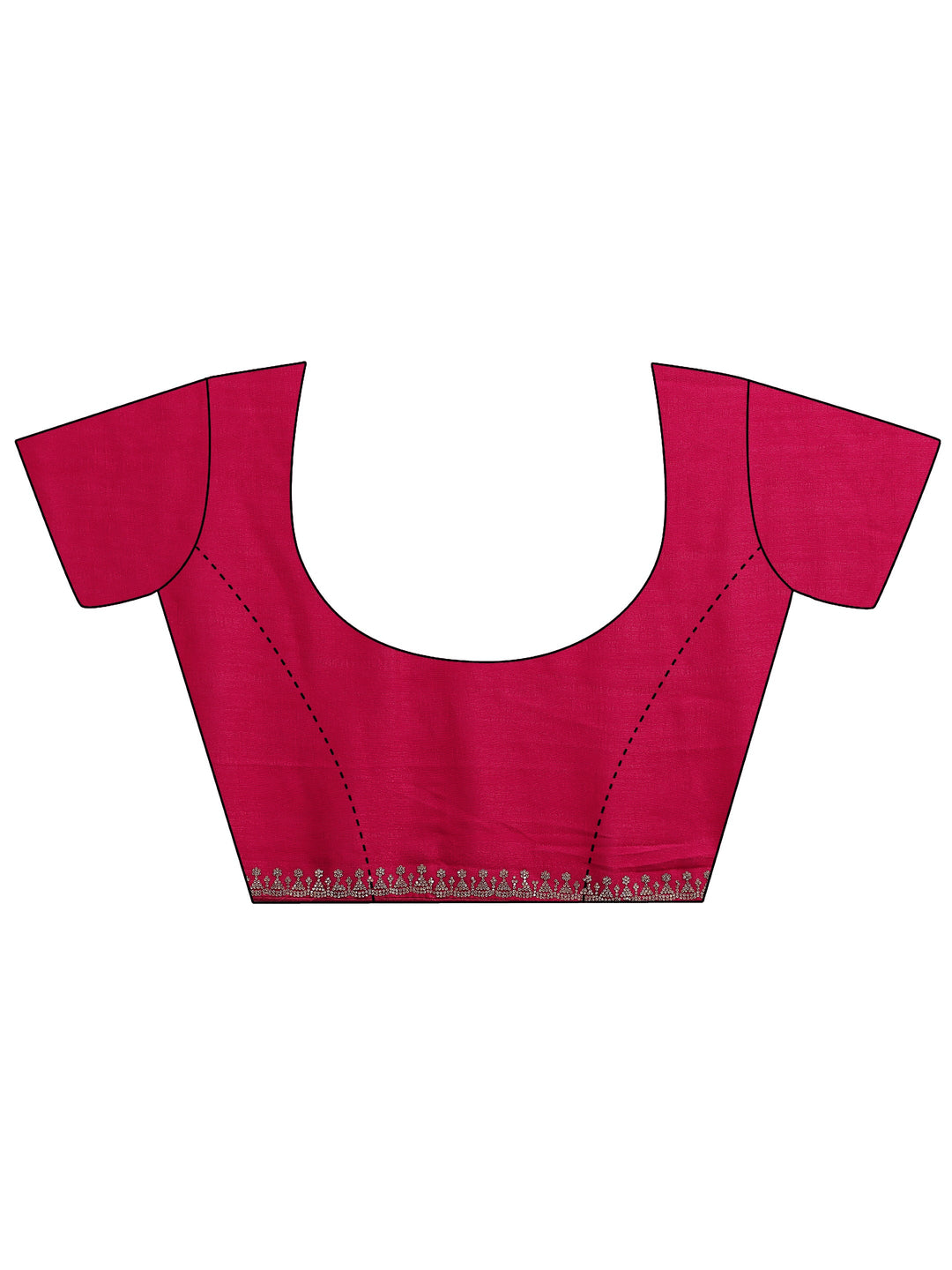 Blue Floral Printed Silk Blend Saree With Unstitched Blouse Piece