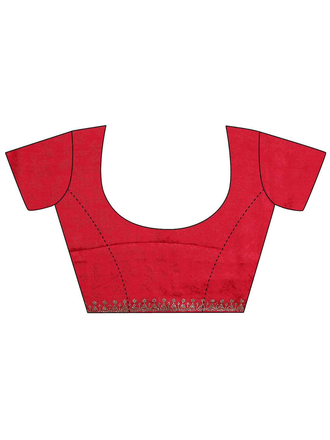 Mustard Printed Silk Blend Saree With Unstitched Blouse Piece