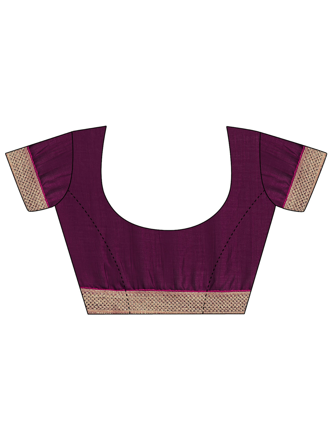 Purple Bandhani Printed Silk Blend Saree With Unstitched Blouse Piece