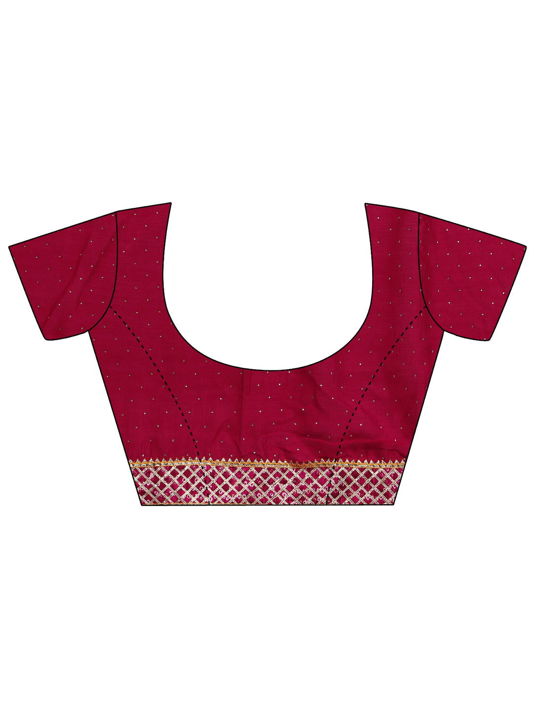 Burgundy Embellished Silk Blend Saree With Unstitched Blouse Piece