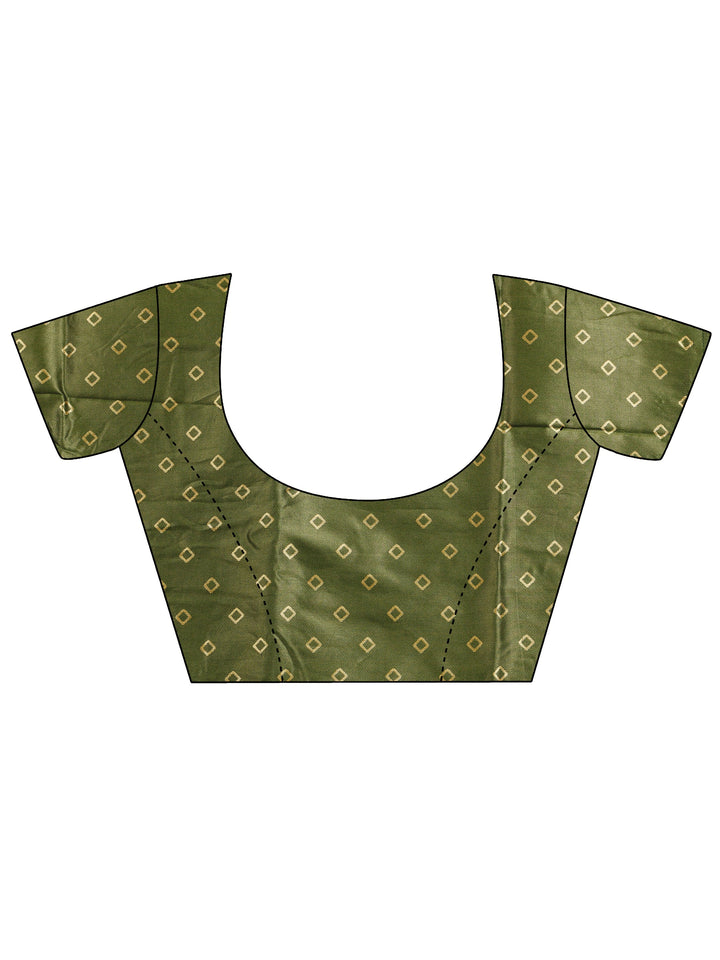 Grey Woven Design Silk Blend Banarasi Saree With Unstitched Blouse Piece