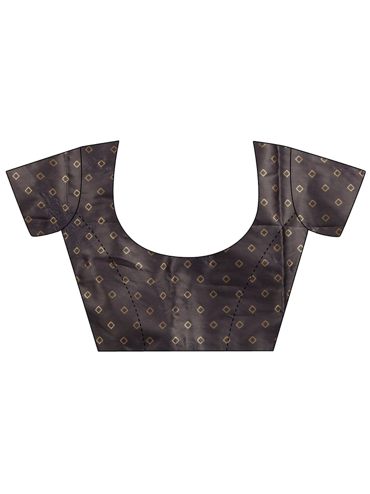 Blue Woven Design Silk Blend Banarasi Saree With Unstitched Blouse Piece