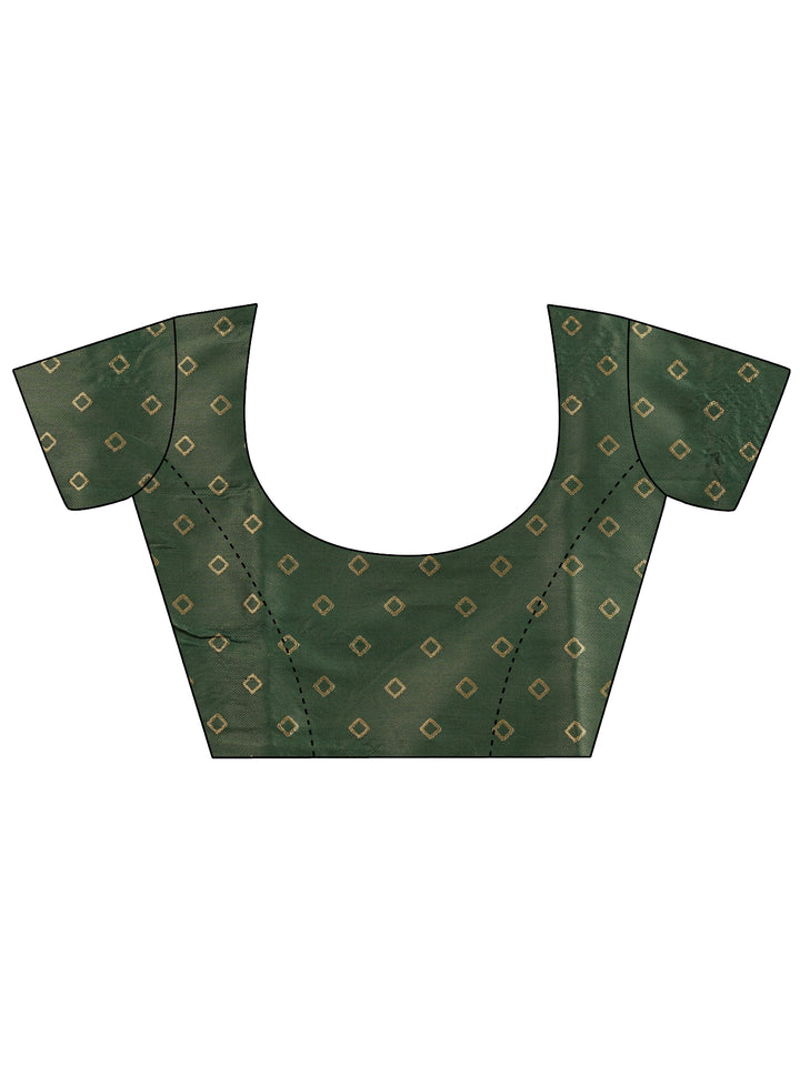 Orange Woven Design Silk Blend Banarasi Saree With Unstitched Blouse Piece