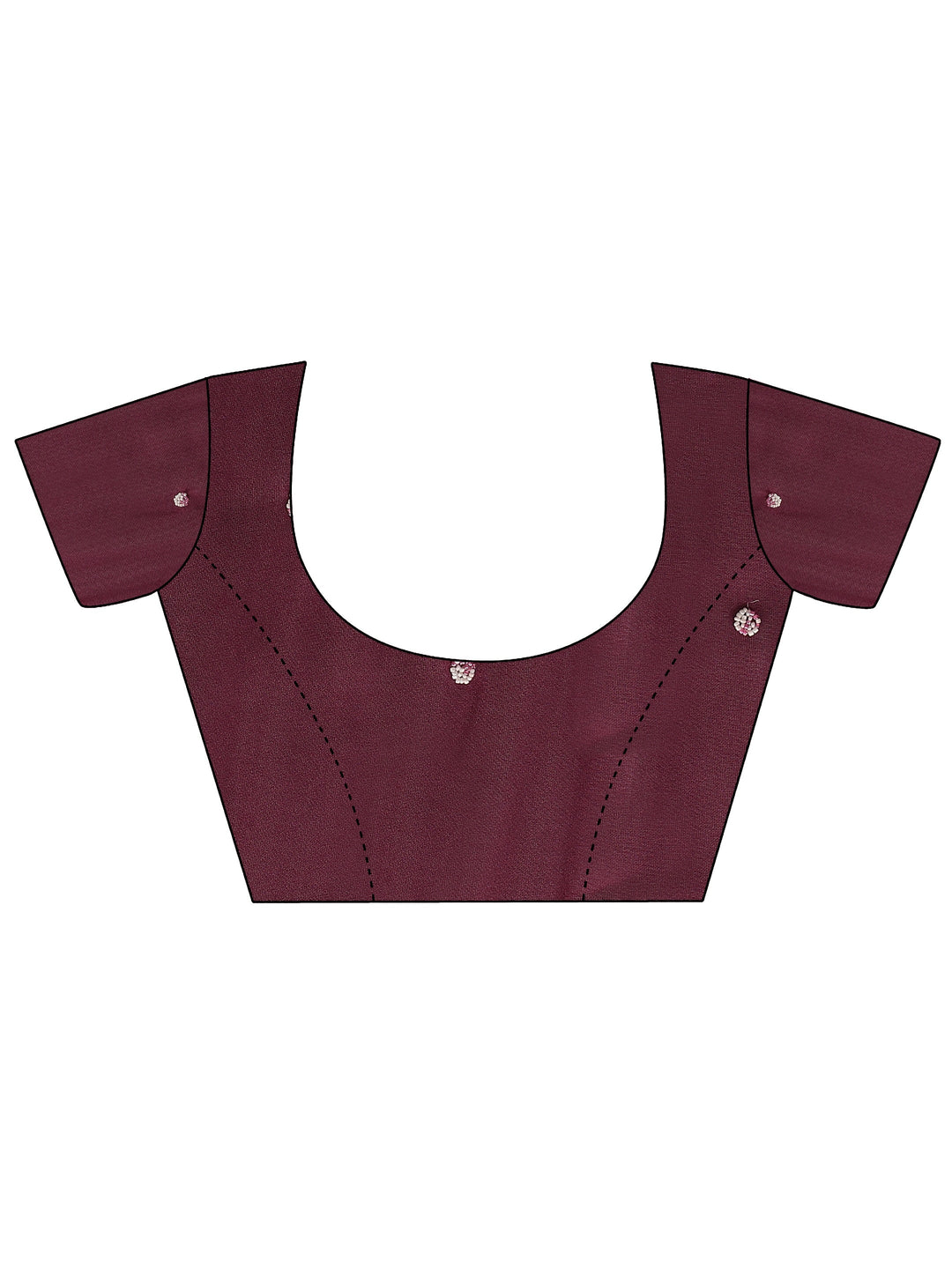 Purple Geometric Embellished Silk Blend Saree With Unstitched Blouse Piece