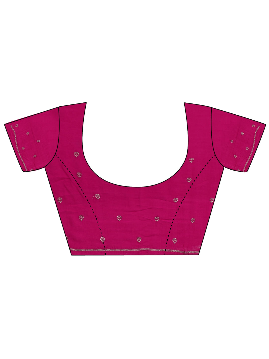 Pink Embellished Silk Blend Saree With Unstitched Blouse Piece