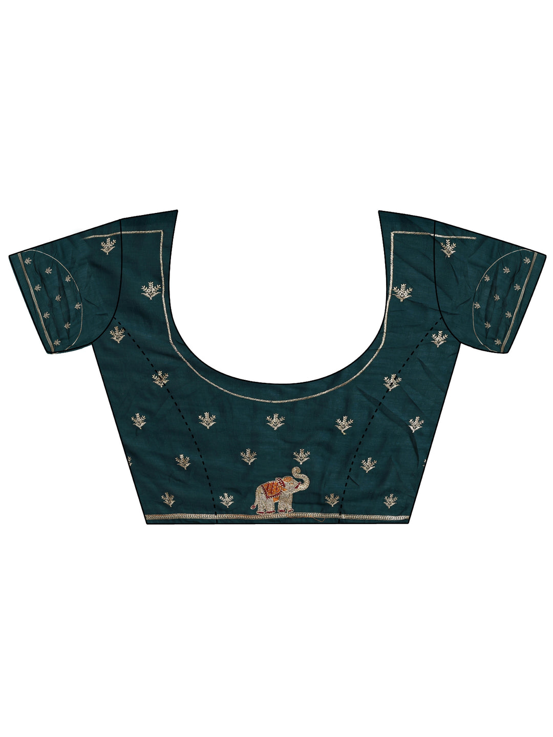 Maroon Bandhani Printed Silk Blend Saree With Unstitched Blouse Piece