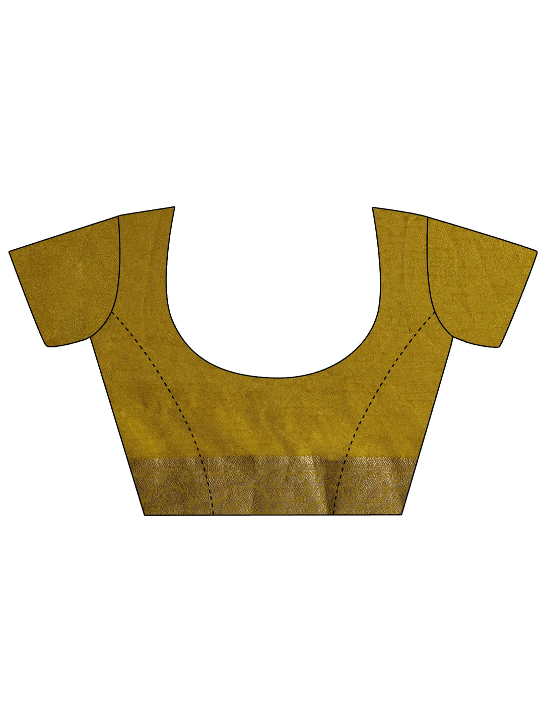 Green Printed Silk Blend Saree With Unstitched Blouse Piece