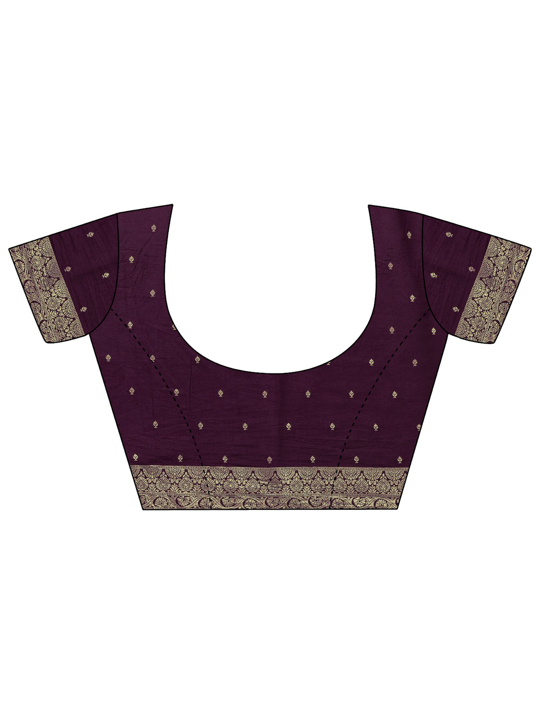 Purple Woven Design Silk Blend Banarasi Saree With Unstitched Blouse Piece