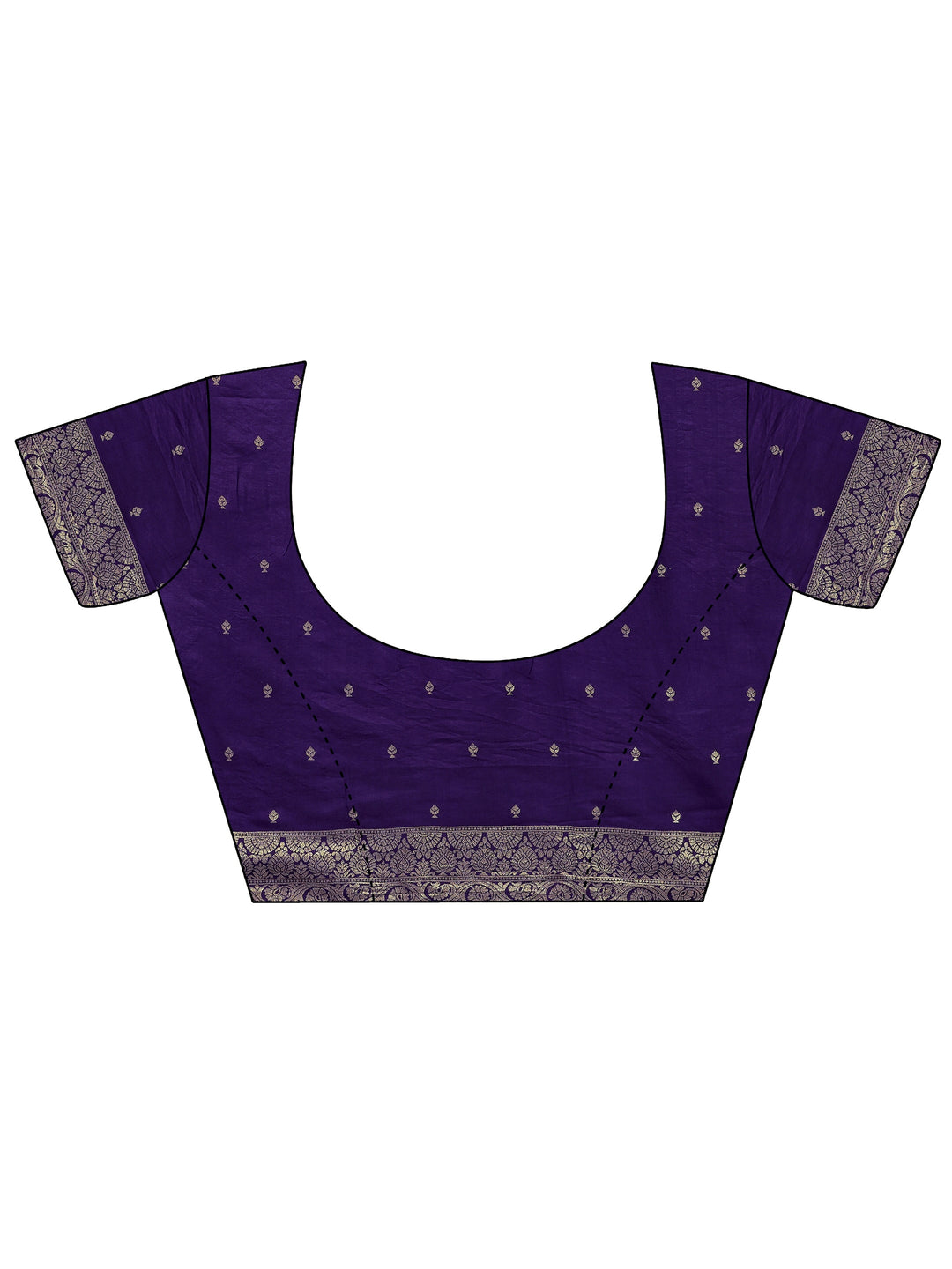 Purple Woven Design Silk Blend Banarasi Saree With Unstitched Blouse Piece