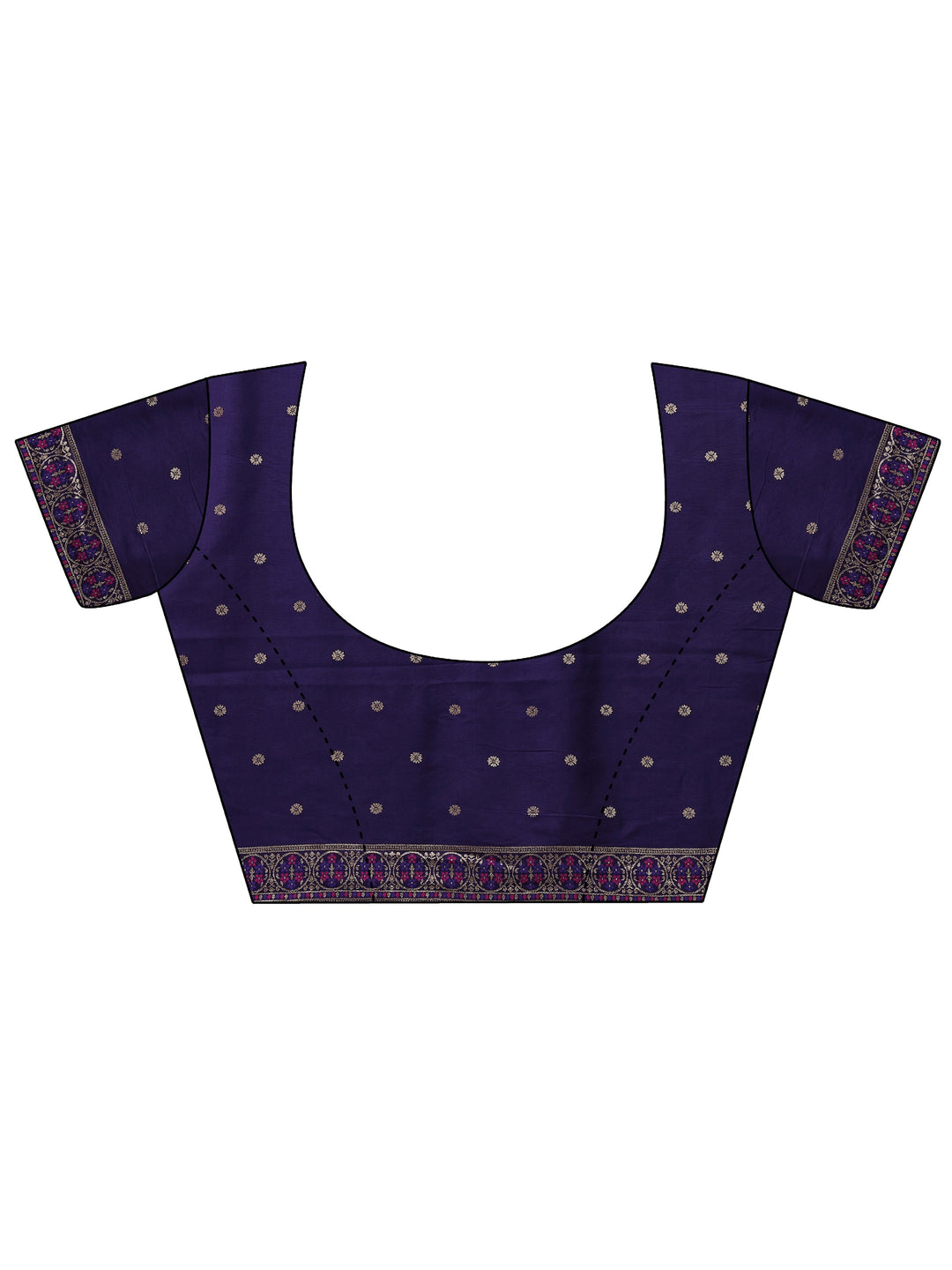 Purple Woven Design Silk Blend Banarasi Saree With Unstitched Blouse Piece