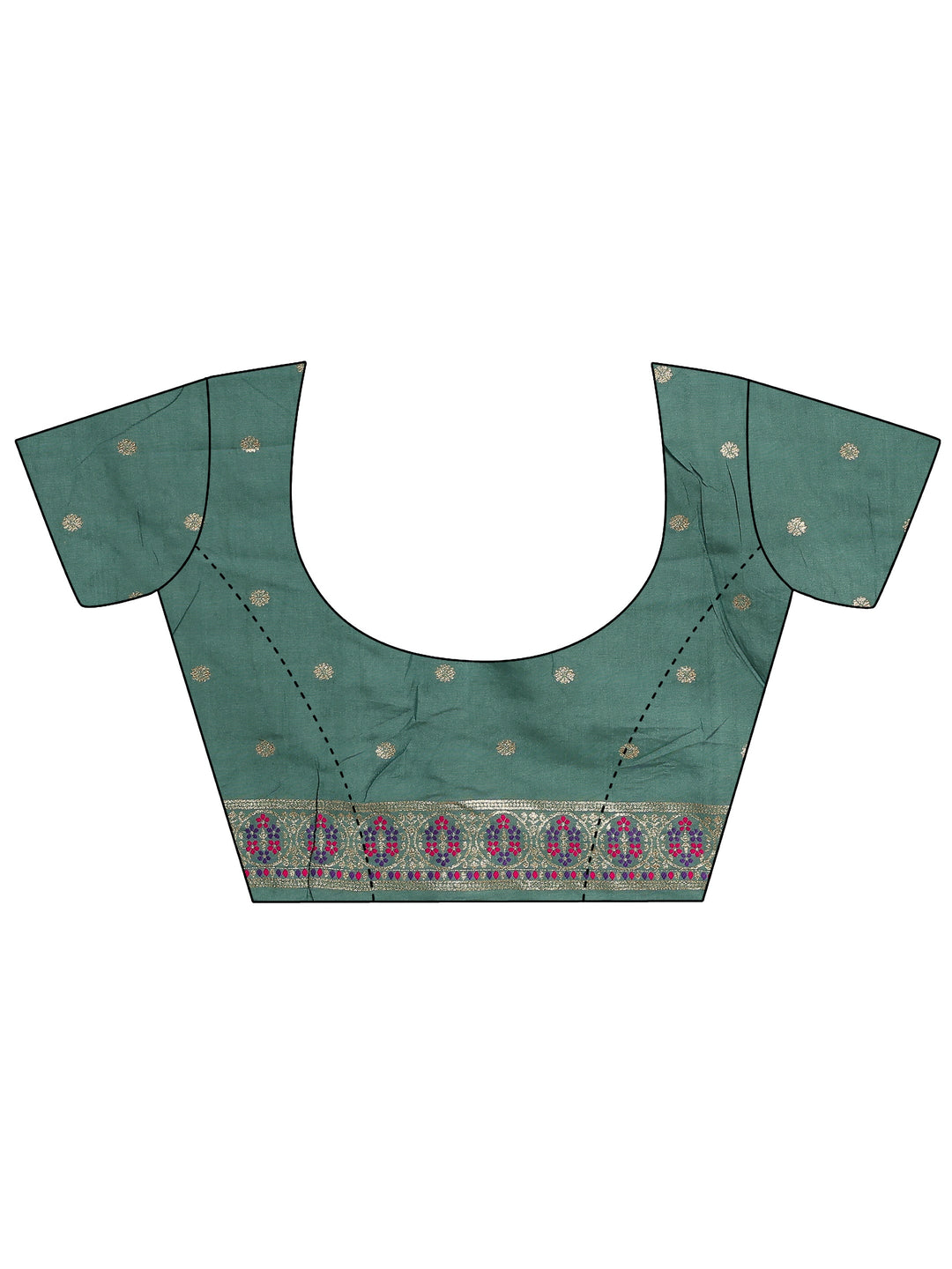 Blue Woven Design Silk Blend Saree With Unstitched Blouse Piece