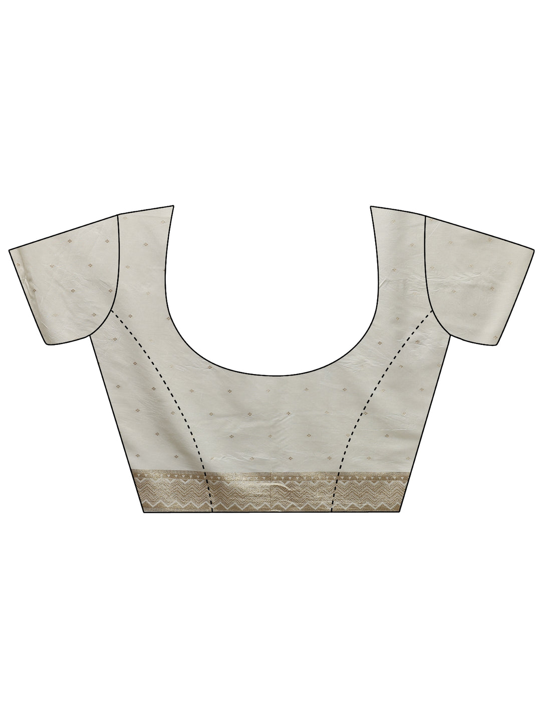 Off White Woven Design Silk Blend Saree With Unstitched Blouse Piece