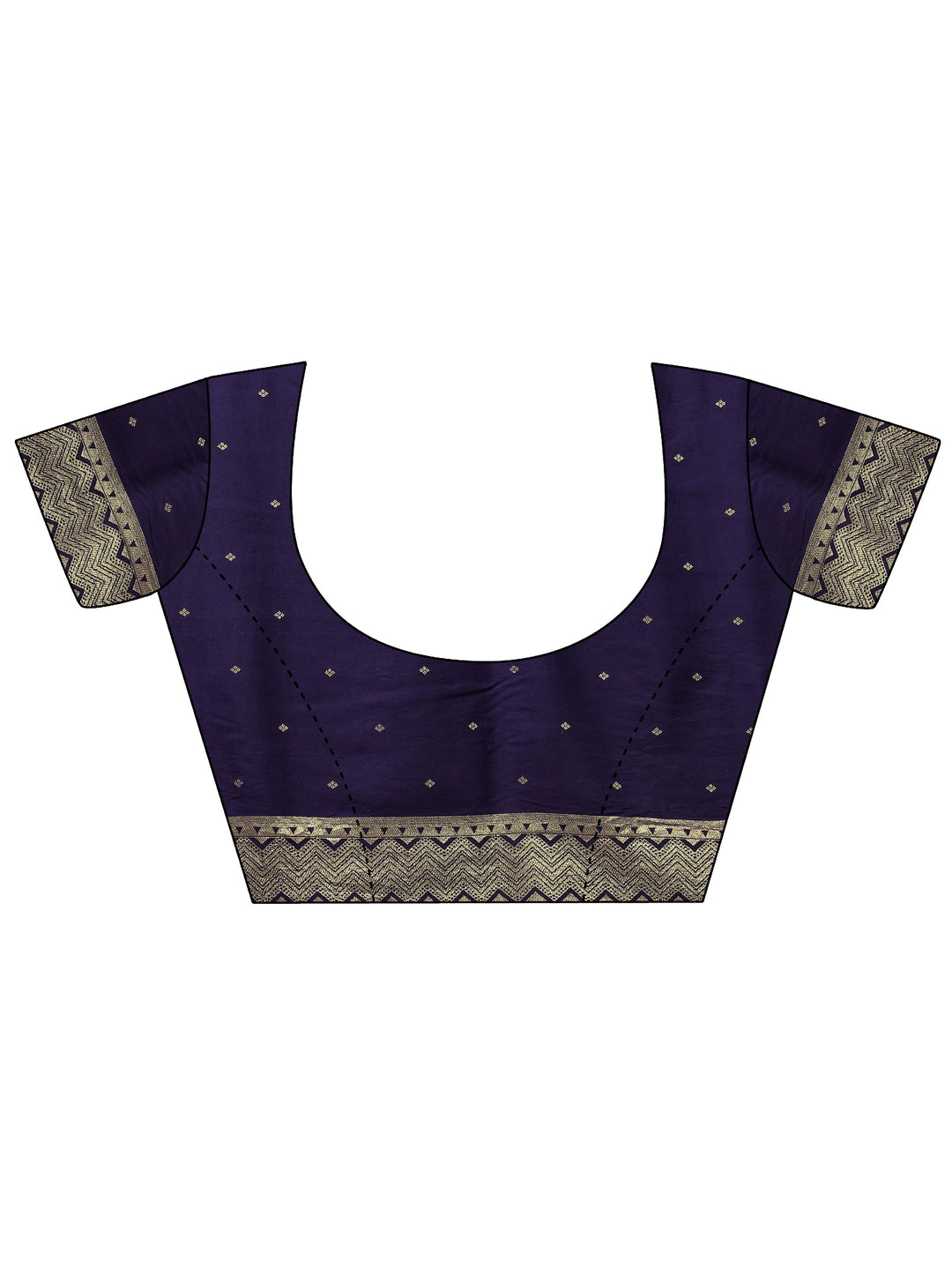 Purple Woven Design Silk Blend Saree With Unstitched Blouse Piece