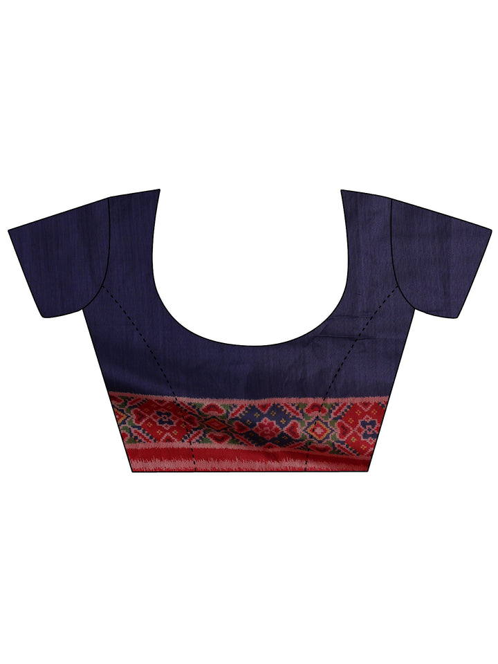 Multi Printed Silk Saree With Unstitched Blouse Piece
