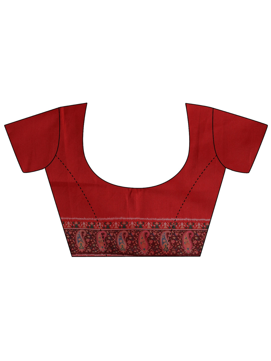 Pink Printed Silk Saree With Unstitched Blouse Piece