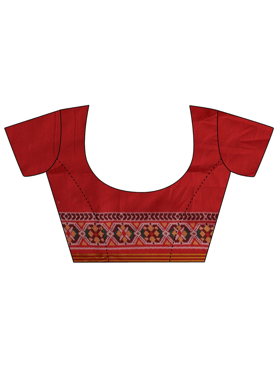 Multi Abstract Printed Silk Saree With Unstitched Blouse Piece