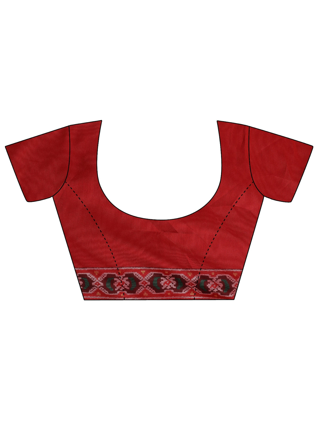 Pink Printed Silk Saree With Unstitched Blouse Piece