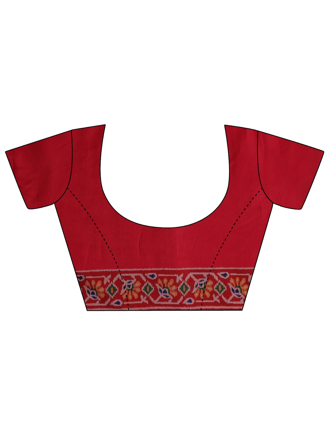 Multi Printed Silk Saree With Unstitched Blouse Piece