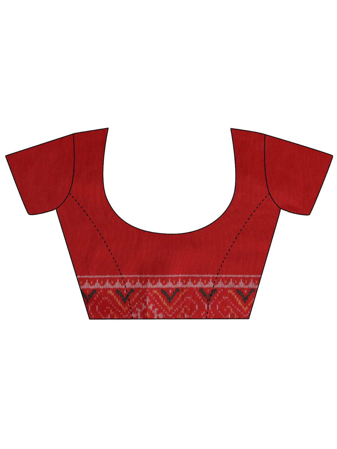 Blue Printed Silk Saree With Unstitched Blouse Piece