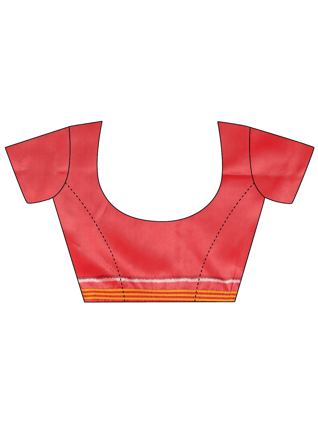 Multi Printed Silk Saree With Unstitched Blouse Piece