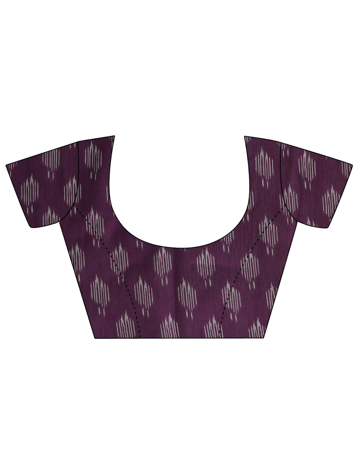 Grey Printed Silk Saree With Unstitched Blouse Piece