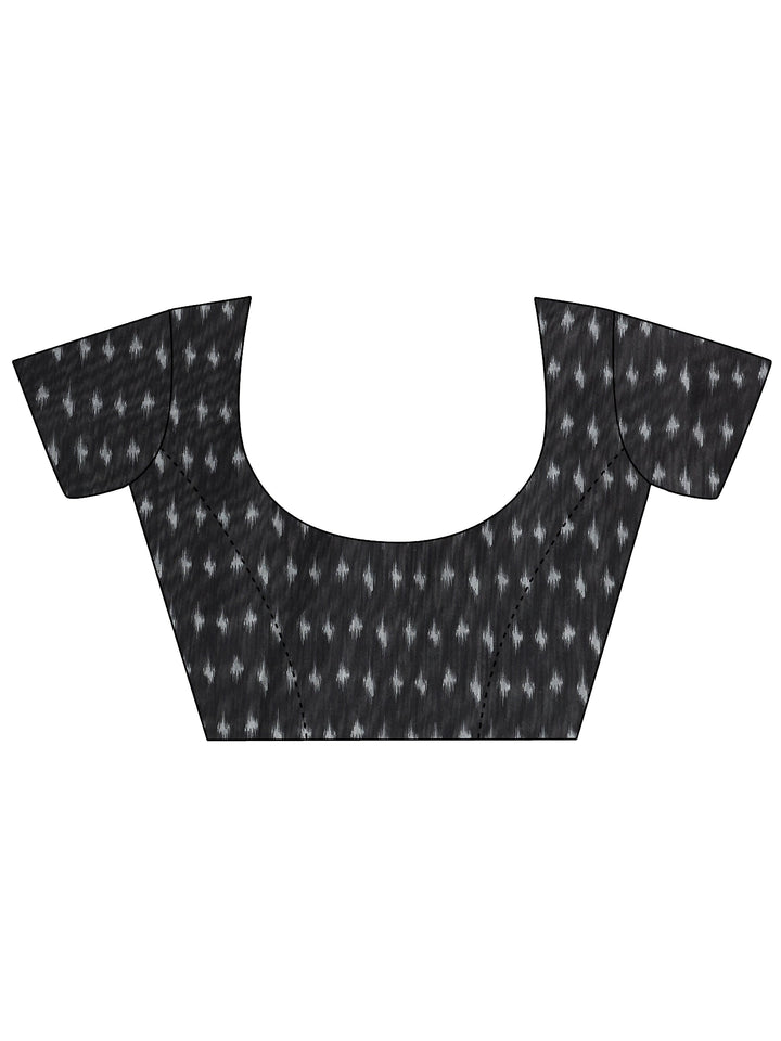 Red Printed Silk Saree With Unstitched Blouse Piece