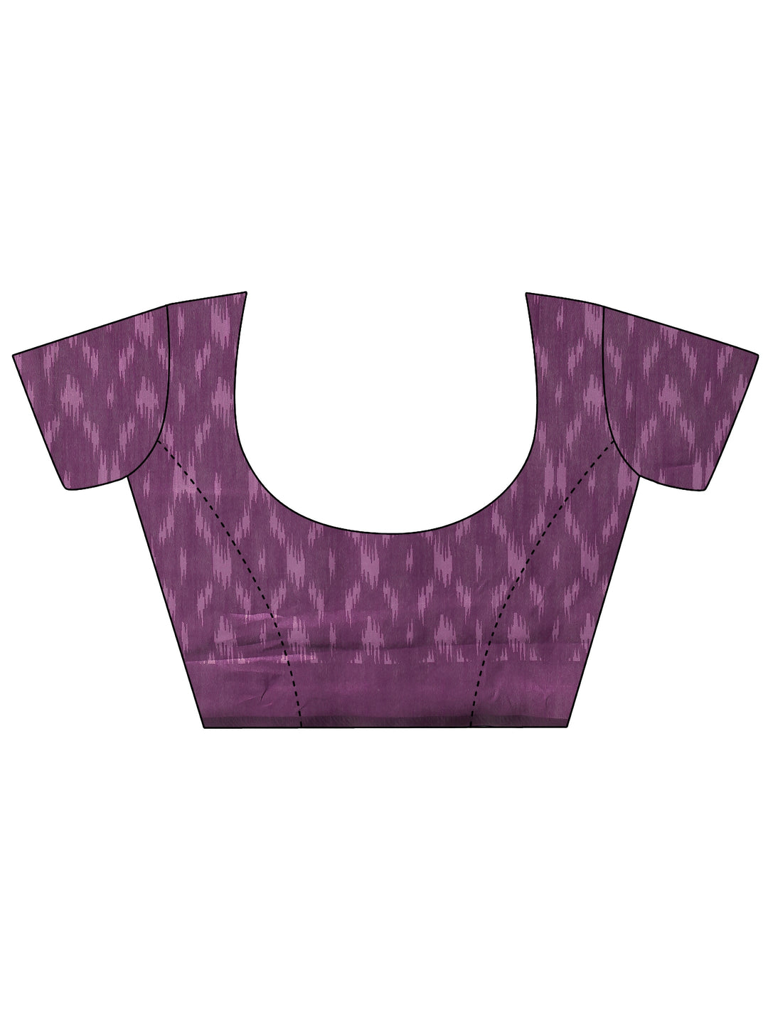 Purple Abstract Printed Silk Saree With Unstitched Blouse Piece