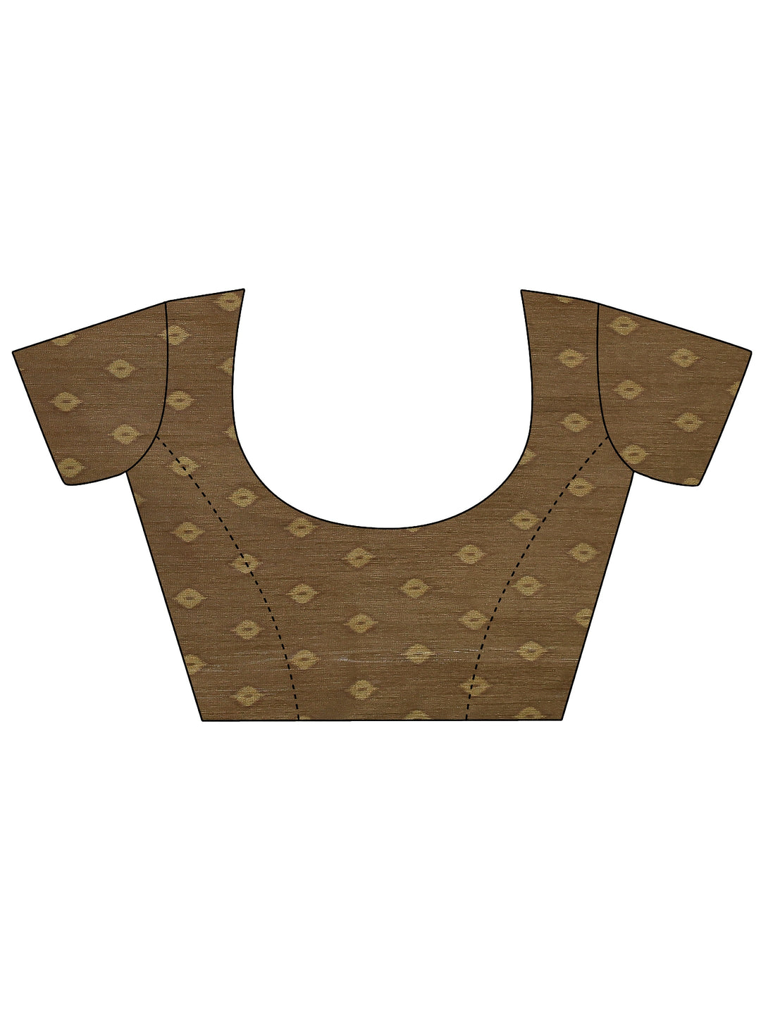 Blue Ikat Printed Silk Saree With Unstitched Blouse Piece