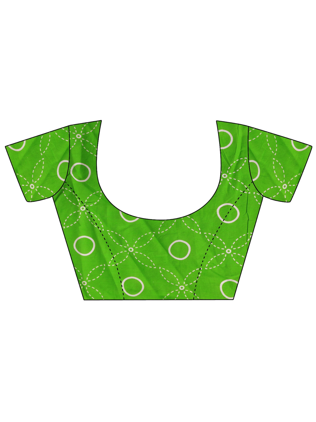 Yellow Printed Cotton Saree With Unstitched Blouse Piece