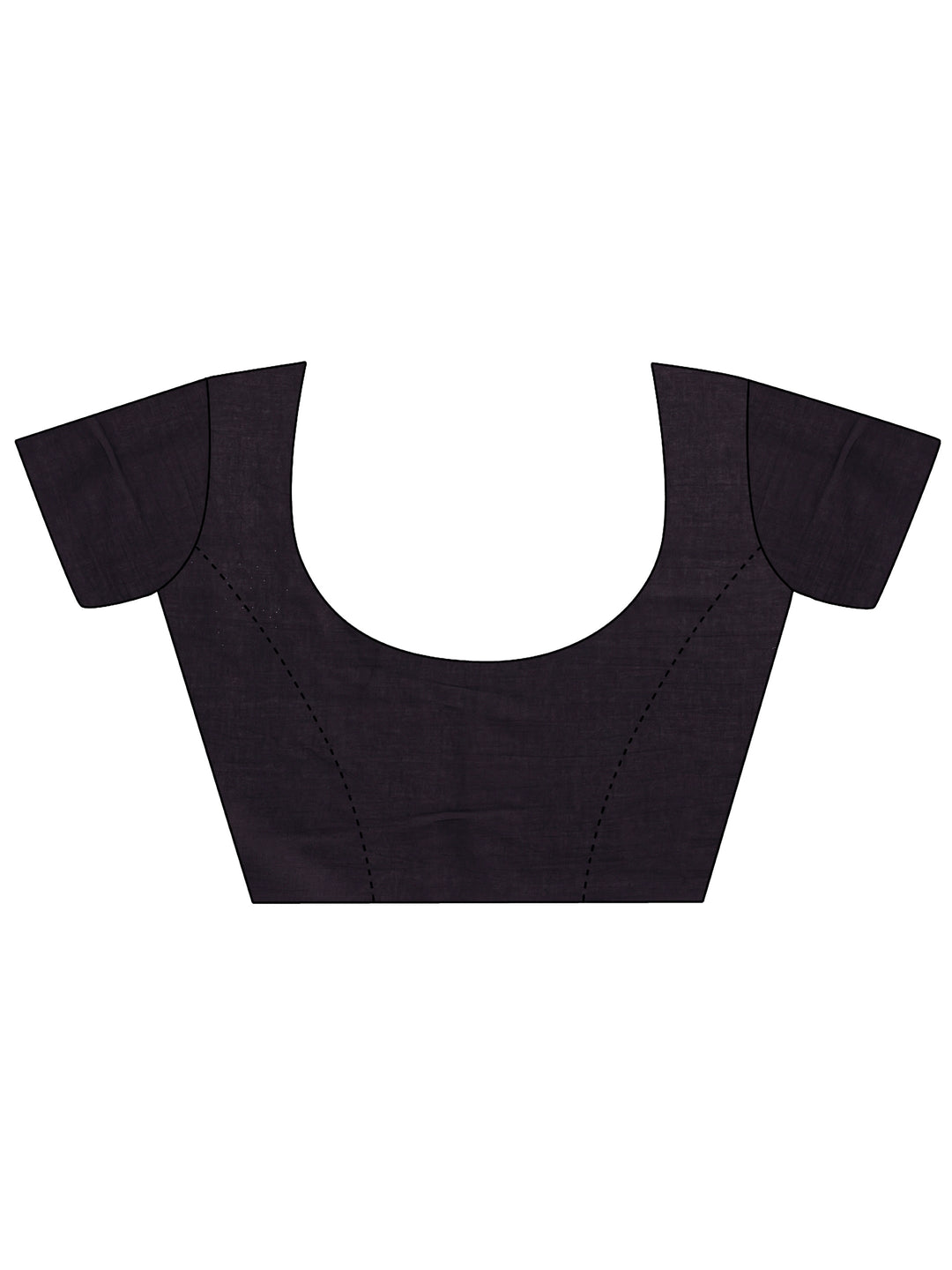 Blue Printed Cotton Saree With Unstitched Blouse Piece