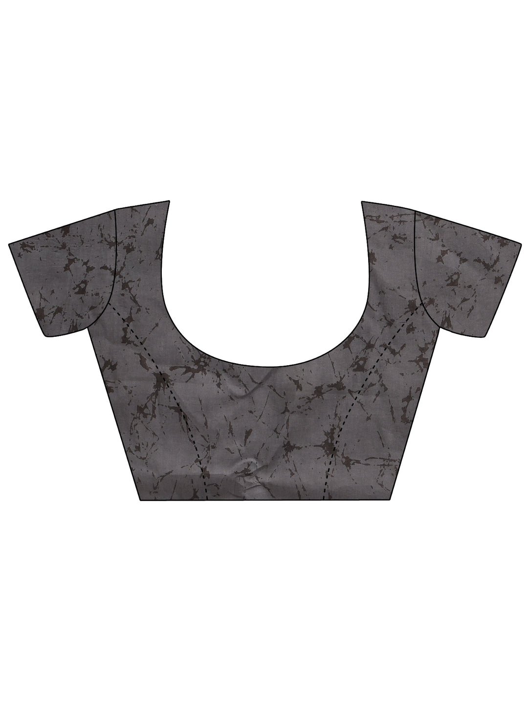 Red Printed Cotton Saree With Unstitched Blouse Piece