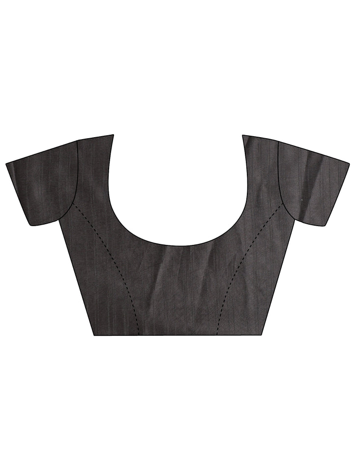 Black Ombre Solid Silk Blend Saree With Unstitched Blouse Piece