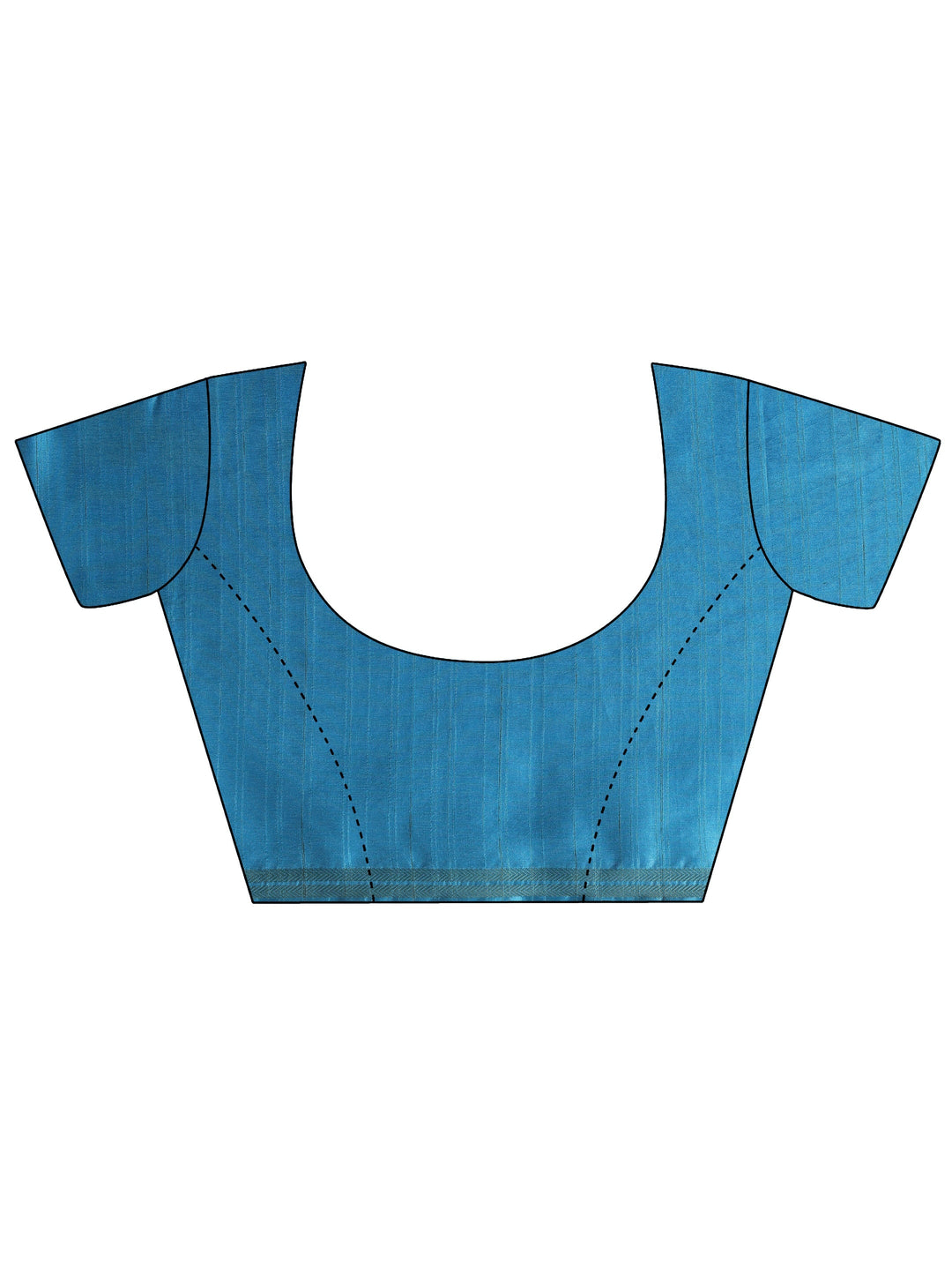 Blue Ombre Solid Silk Blend Saree With Unstitched Blouse Piece