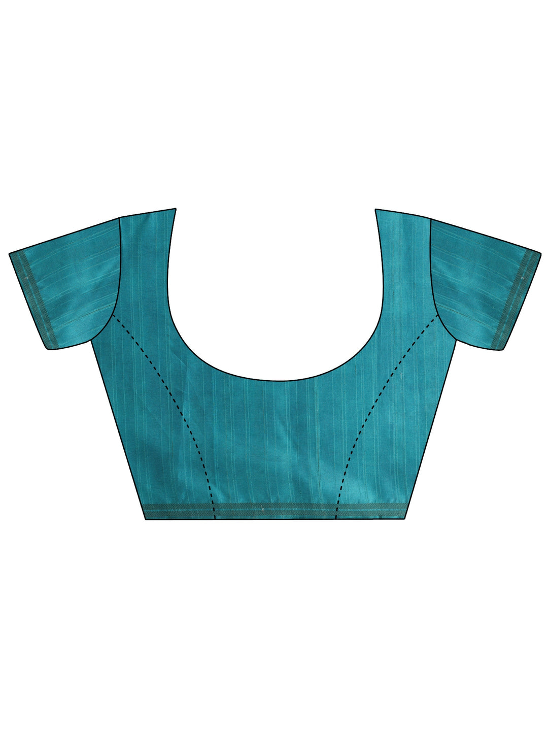 Blue Ombre Silk Blend Saree With Unstitched Blouse Piece