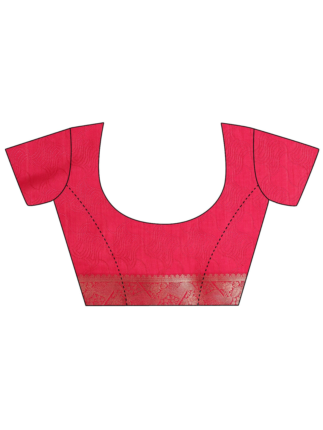 Pink Paisley Printed Silk Blend Saree With Unstitched Blouse Piece