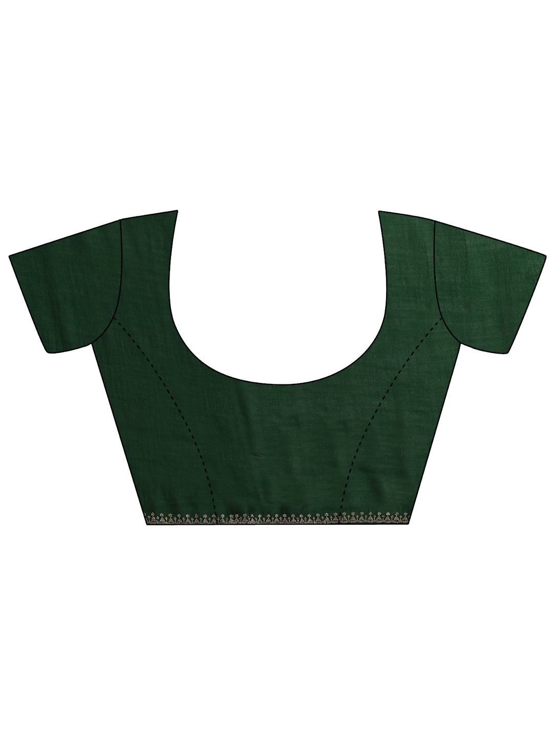 Green Ethnic Motifs Printed Silk Blend Saree With Unstitched Blouse Piece