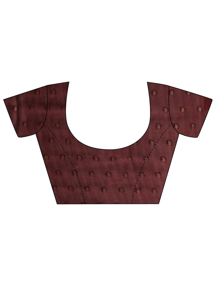 Pink Ethnic Motifs Printed Silk Blend Saree With Unstitched Blouse Piece