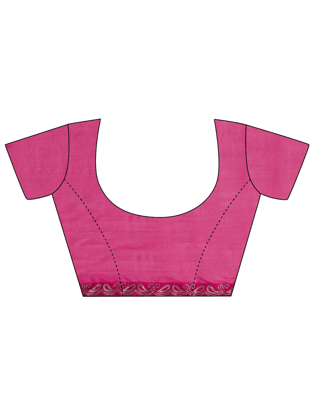 Pink Ethnic Motifs Printed Silk Blend Saree With Unstitched Blouse Piece