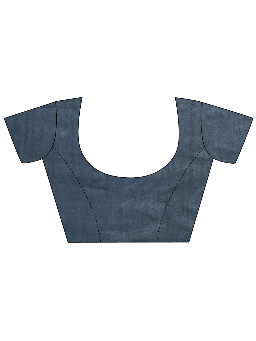 Navy Blue Ethnic Motifs Printed Silk Blend Saree With Unstitched Blouse Piece