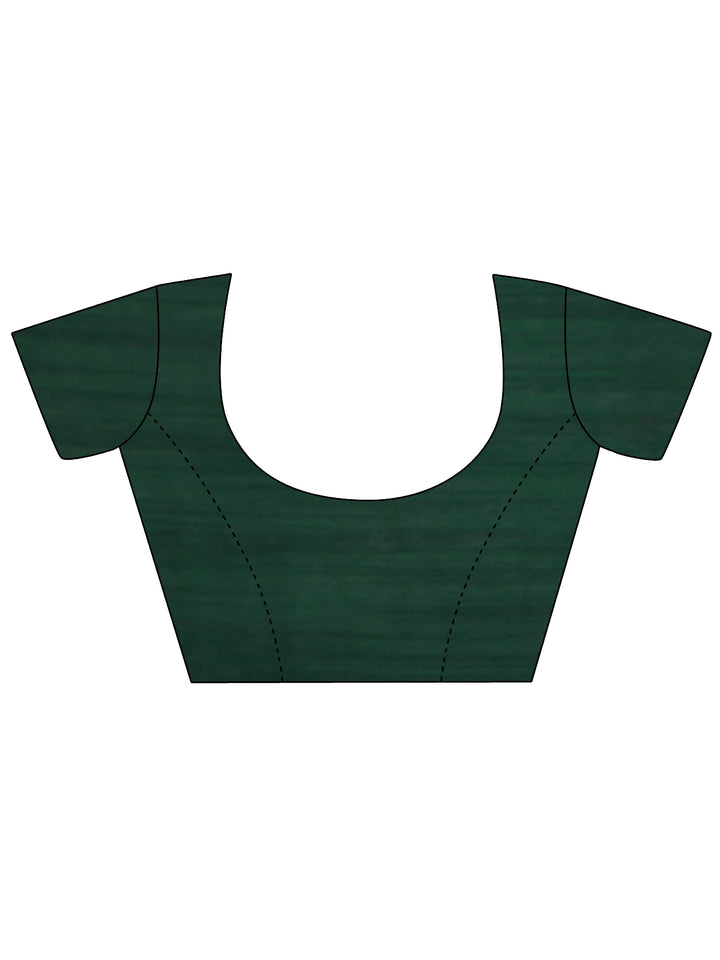 Red Ethnic Motif Printed Silk Blend Saree 
With Unstitched Blouse Piece