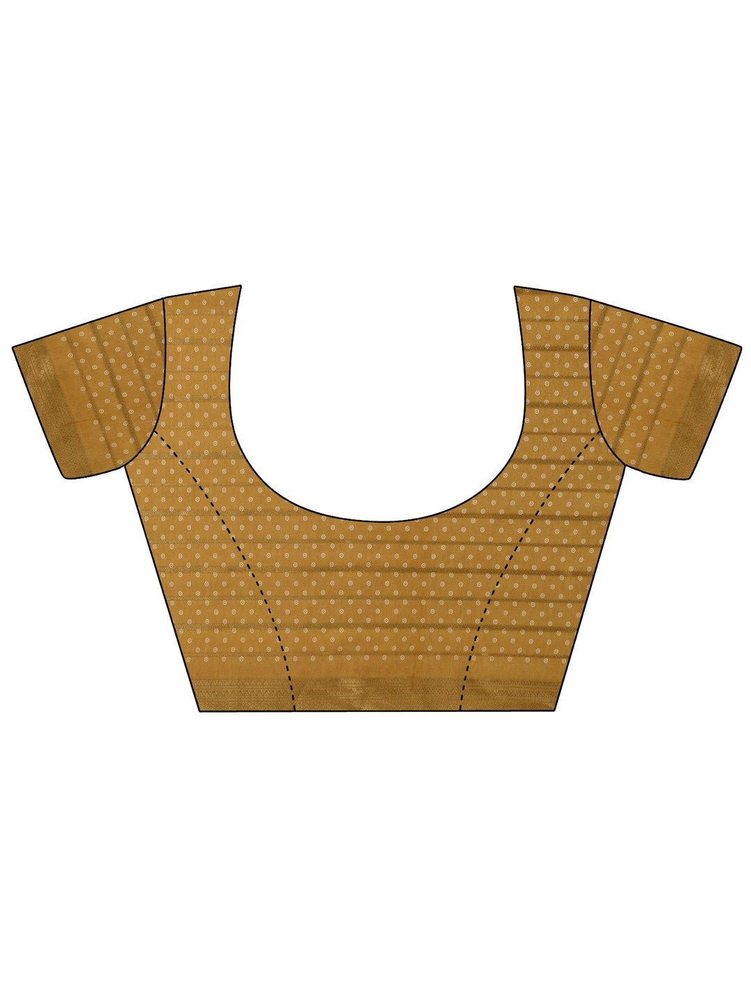 Mustard Floral Printed Silk Blend Saree With Unstitched Blouse Piece