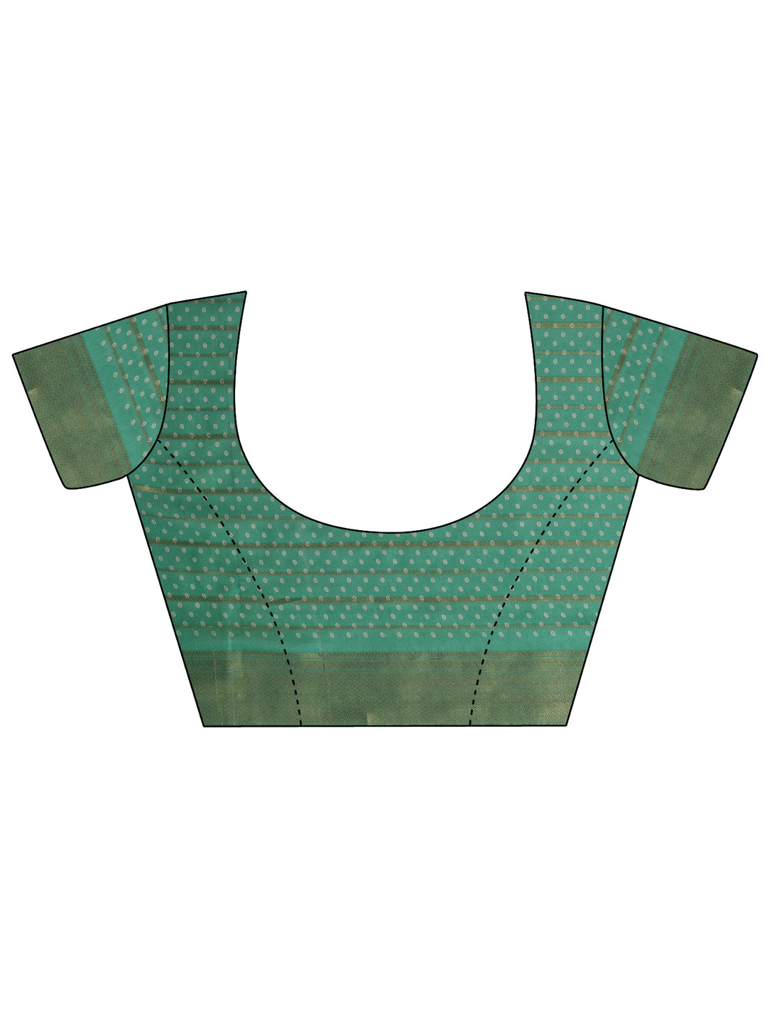 Green Floral Printed Silk Blend Saree With Unstitched Blouse Piece