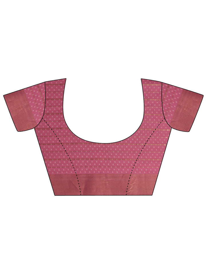 Mauve Floral Printed Silk Blend Saree With Unstitched Blouse Piece