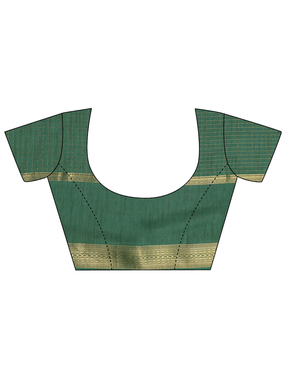 Green Ethnic Motif Woven Design Silk Blend Saree 
With Unstitched Blouse Piece