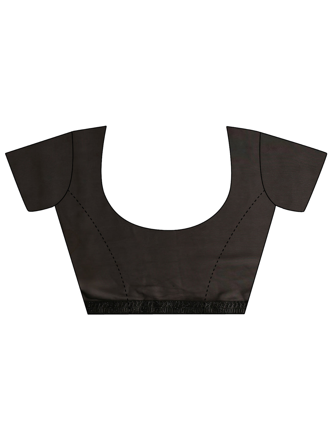 Black Floral Embellished Silk Blend Saree 
With Unstitched Blouse Piece