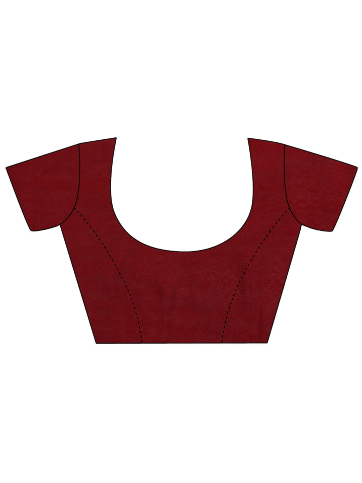 Black Ethnic Motif Printed Silk Blend Saree 
With Unstitched Blouse Piece