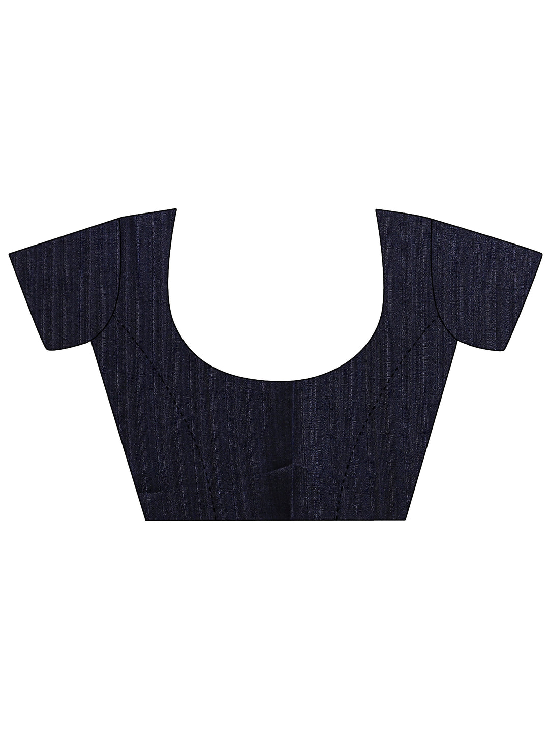 Navy Blue Floral Woven Design Silk Blend Saree With Unstitched Blouse Piece